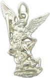 Our exclusive design of St. Michael the Archangel.  Measures 1.25" in height and .75" in width.  Chains available separately.