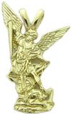 Our exclusive design of St. Michael the Archangel.  Measures 1.25" in height and .75" in width.  Shown with optional 'Y' pendant bail.  Chains available separately.