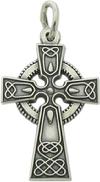 Our exclusive Celtic Cross pendant in an oxidized sterling silver measures approximately 1" in height.  Chains available.