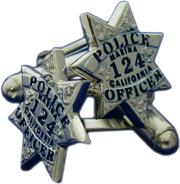Custom Marina CA Police Officer badge cuff links