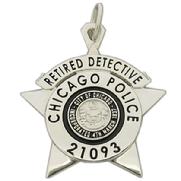 Custom Chicago IL Police Detective star pendant