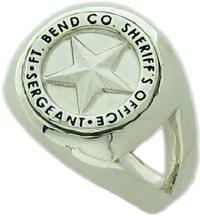 Fort Bend TX Sheriff's Sergeant badge ring