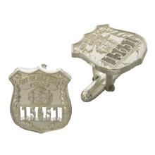 Custom NYPD cuff links in sterling silver