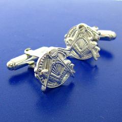 sterling silver antique style Masonic cuff links