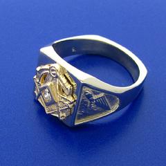 Master Mason ring with diamond