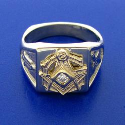 Master Mason ring with diamond