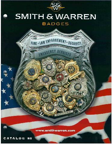 smith and warren catalog cover full line manufacturer or law enforcement, public safety, and security badges