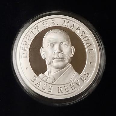 Deputy US Marshal Bass Reeves 1 oz. silver proof coin, limited edition, serial numbered.