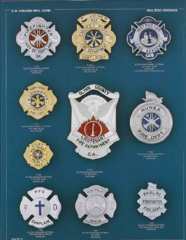 Houston Badge Company fire badges